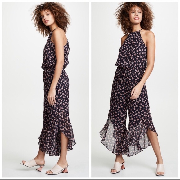 Joie Jael Jumpsuit in Midnight Floral in Color: Midnight - Picture 4 of 13